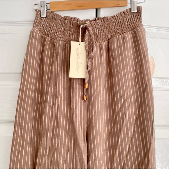 Allie Rose Pants - Brown Striped Boho Pants